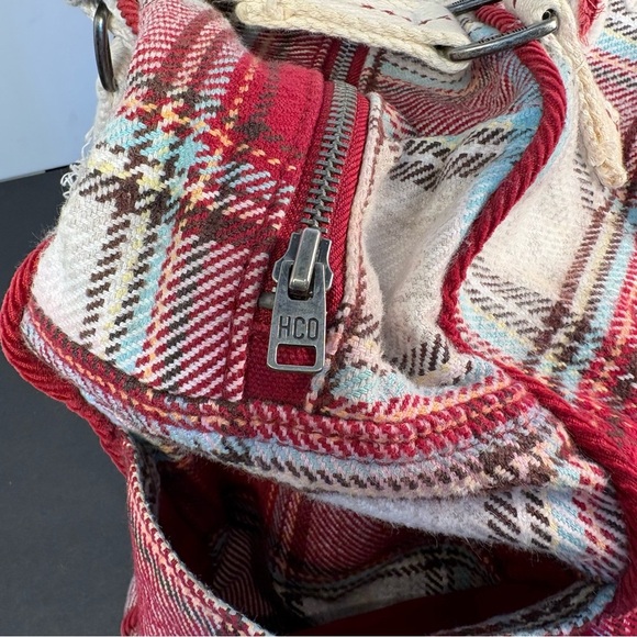 Hollister Plaid Travel Weekend Summer Fabric Bag - Picture 2 of 13